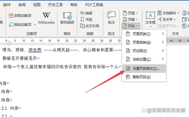 word2007怎么设置页码页数(word页码的调整方法)