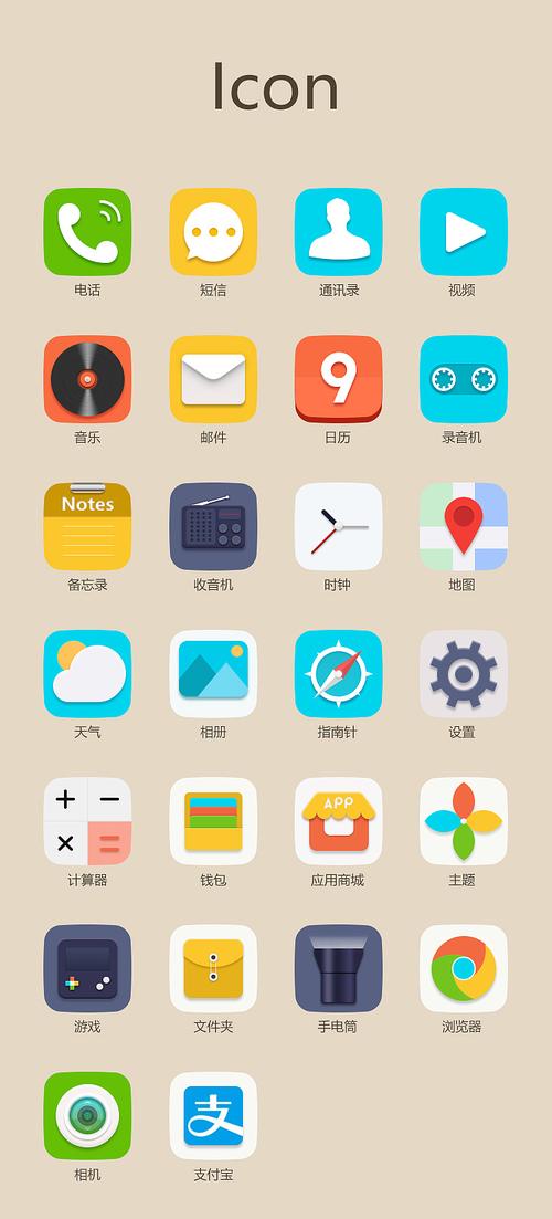 手机应用软件图标(手机应用app图标)