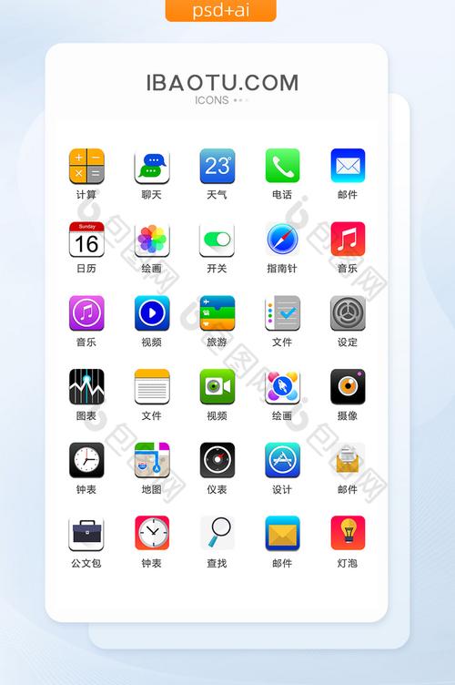 手机应用软件图标(手机应用app图标)