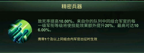 《兵人大战》异界特工军官组合技能详解