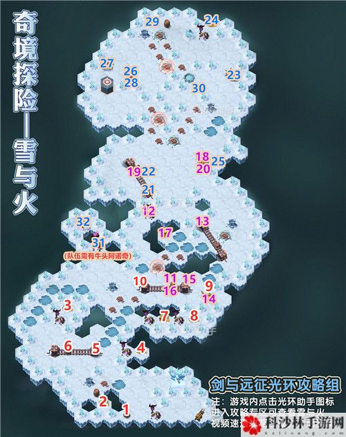 剑与远征奇境探险雪与火怎么通关？新奇境雪与火通关线路图一览[视频]