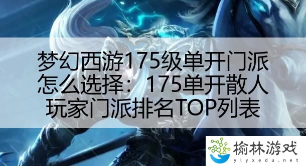 梦幻西游175级单开门派怎么选择：175单开散人玩家门派排名TOP列表