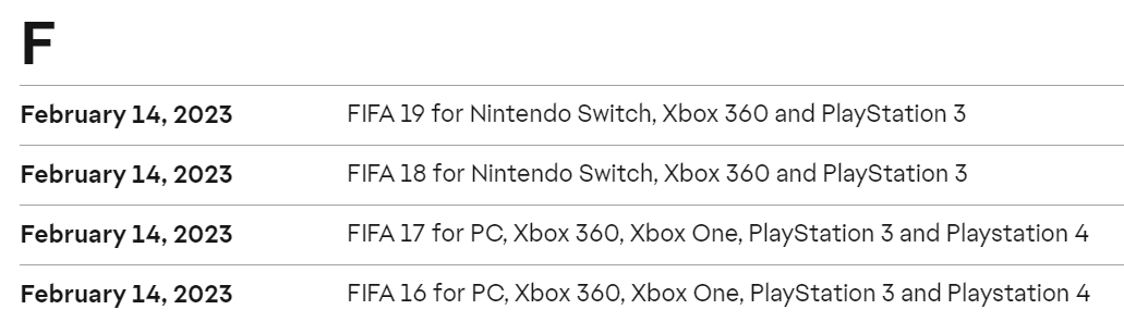 EA多款《荣誉勋章》《FIFA》老游戏的在线服务将于2023年关闭